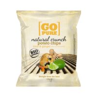 Potato chips lime-ginger organic 125 g   GO PURE