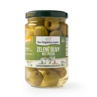 Green olives pitted in salt brine 280g ORGANIC   BIO ORGANICA ITALIA