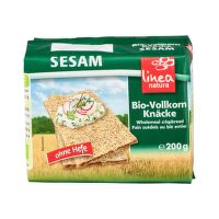 Knäckebrot whole grain sesame organic 200 g   LINEA NATURA