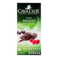 Chocolate dark berries with stevia 85 g   CAVALIER
