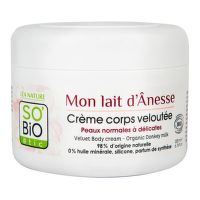 Body cream with donkey milk — velvety nourishing and gentle 200 ml Organic   SO’BiO étic