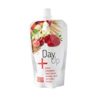 Fruit dessert apple, strawberry, cherry with yogurt and cereals - pouch 120 g DAY UP