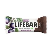 Lifebar plum bar in chocolate organic RAW 40 g   LIFEFOOD
